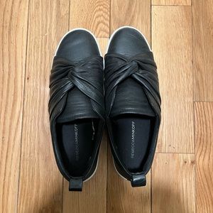 Black leather Rebecca Minkoff platform shoes